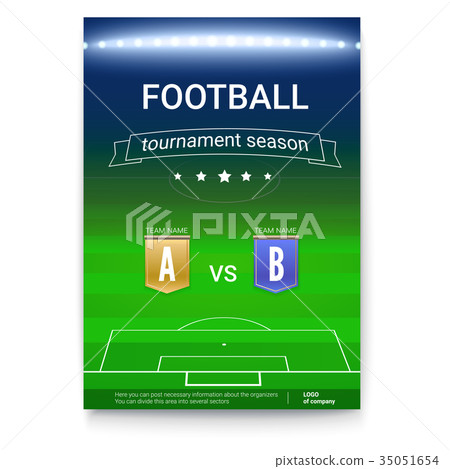 Poster template of Football championship. Night Poster template of Football championship. Night 35051654
