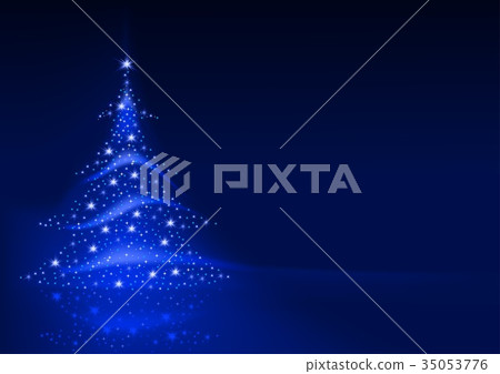 Blue Abstract Christmas Tree - Stock Illustration [35053776] - PIXTA