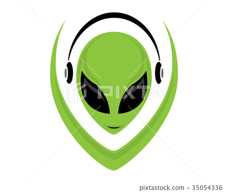 Alien face icon Alien face icon 35054336