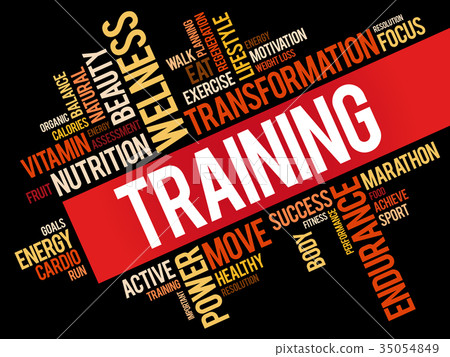 TRAINING word cloud, fitness 35054849