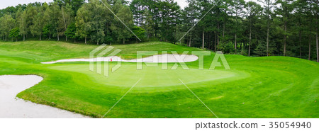 Panoramic view of a golf course in Hokkaido Panoramic view of a golf course in Hokkaido 35054940