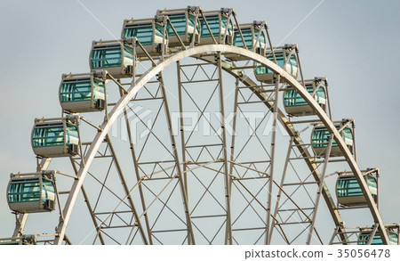 Ferris Wheel Over white Sky 35056478