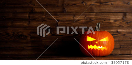 Glowing Halloween pumpkin Glowing Halloween pumpkin 35057178