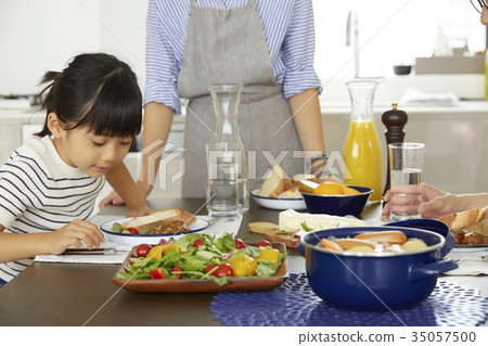 Family eating Family eating 35057500