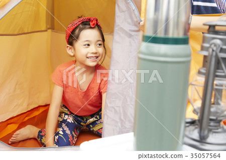 Girl enjoying the camp 35057564