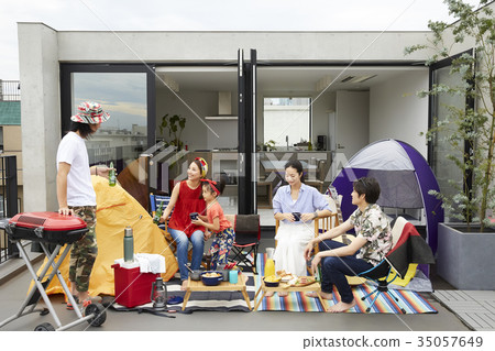 Outdoor party on the veranda 35057649