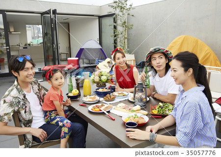 Outdoor party on the veranda 35057776