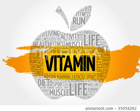 VITAMIN apple word cloud 35058262