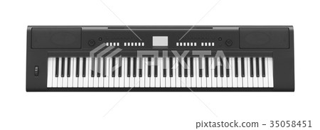 Dark Gray Synthesizer isolated 35058451