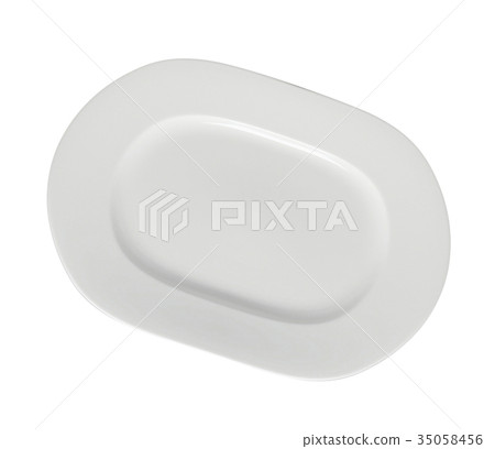 White plate isolated 35058456