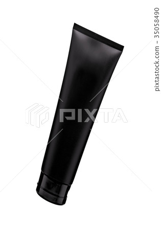 Black cream tube isolated Black cream tube isolated 35058490