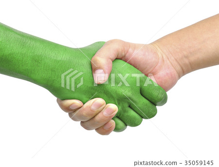 shake hands isolated 35059145