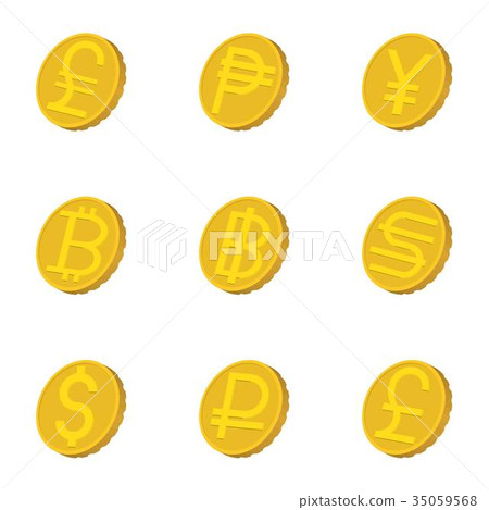 Money of countries icons set, cartoon style 35059568