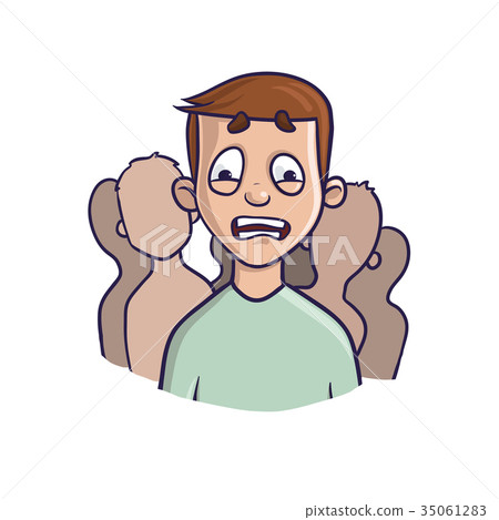 Social anxiety disorder, social phobia concept 35061283