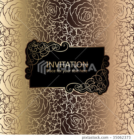 Abstract background with roses 35062373