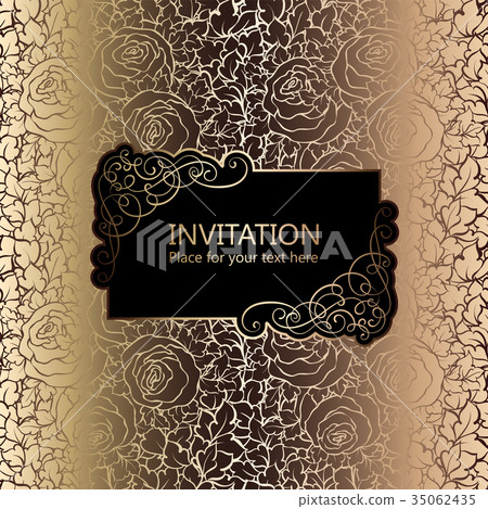 Abstract background with roses 35062435