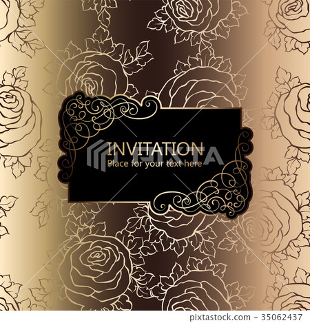 Abstract background with roses 35062437