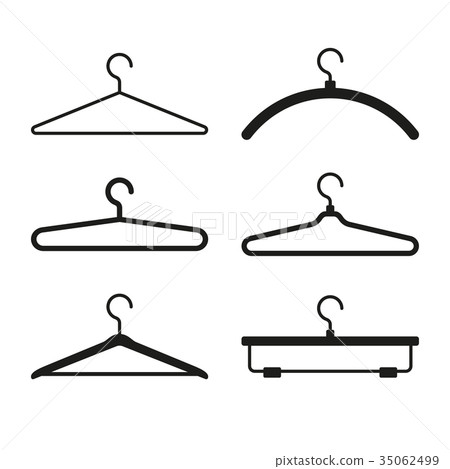 Clothes Hanger Icons Set. Vector 35062499