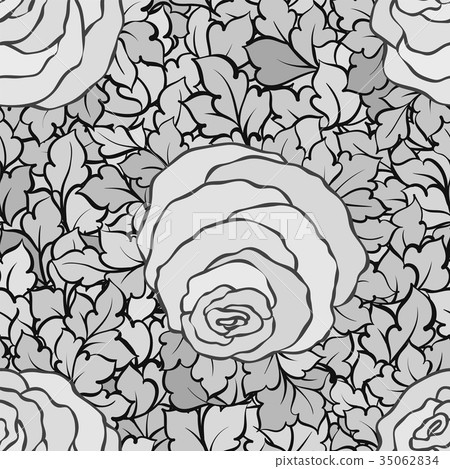 Floral decorative  background with roses 35062834