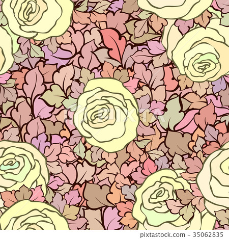Floral decorative  background with roses 35062835