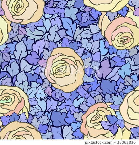 Floral decorative background with roses Floral decorative background with roses 35062836