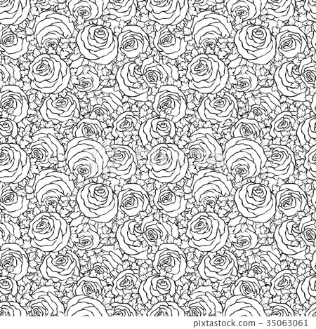 Floral decorative background with roses Floral decorative background with roses 35063061