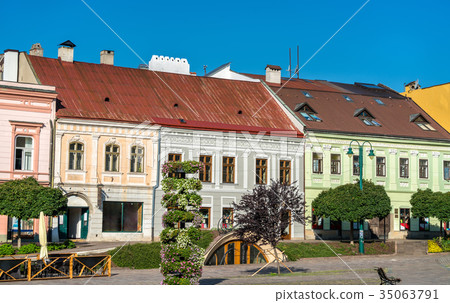 Traditional buildings in the old town of Presov 35063791