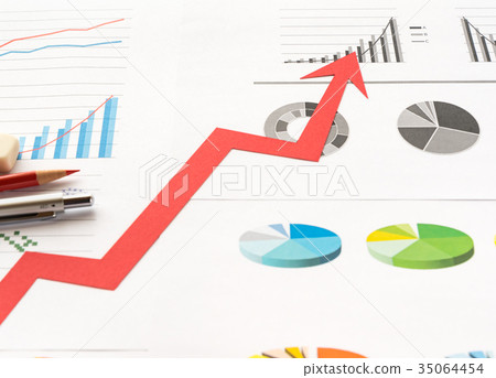 Arrow upward upward trend 35064454