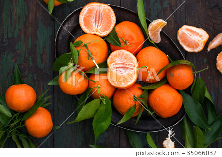 tangerines on a tray 35066032