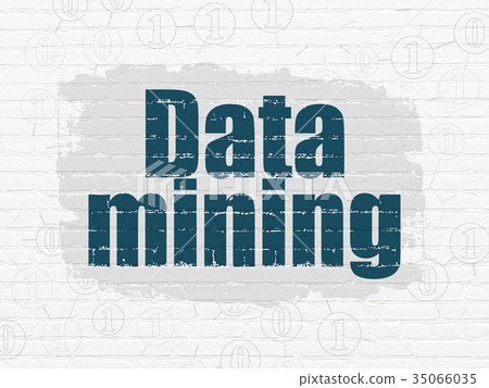 Information concept: Data Mining on wall 35066035