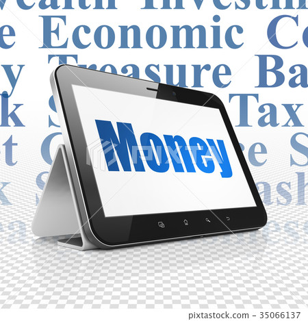 Banking concept: Tablet Computer with Money on 35066137