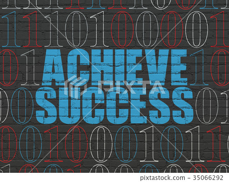 Finance concept: Achieve Success on wall Finance concept: Achieve Success on wall 35066292