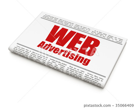 Marketing concept: newspaper headline WEB 35066409