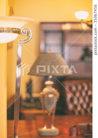 Vintage office with lamp Vintage office with lamp 35067456