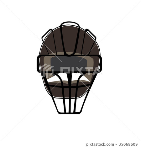 Isolated baseball helmet Isolated baseball helmet 35069609