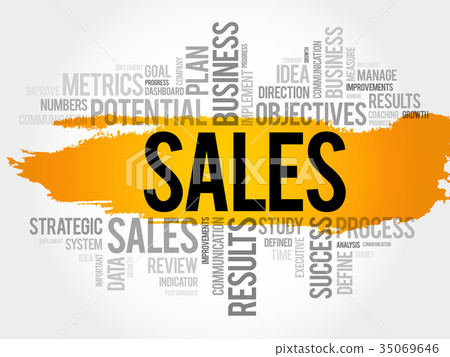 Sales word cloud collage 35069646
