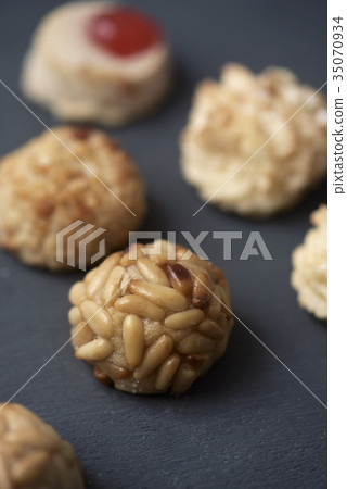 panellets, typical confection of Catalonia, Spain 35070934