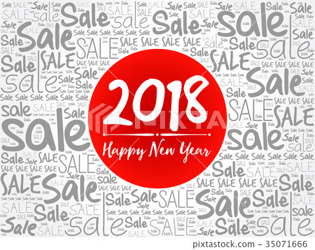 2018 Happy New Year. Sale Christmas 35071666