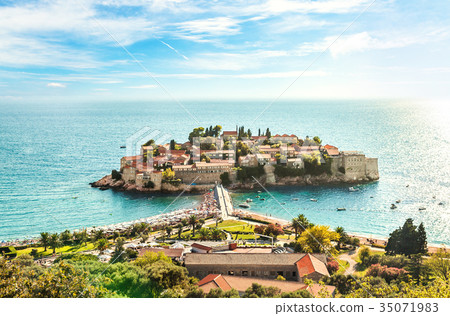 Famous Sveti Stefan island in Budva 35071983