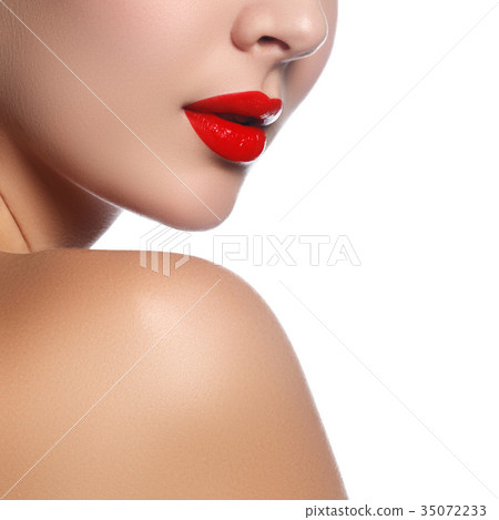 Beauty face of young woman with cosmetic. Makeup 35072233