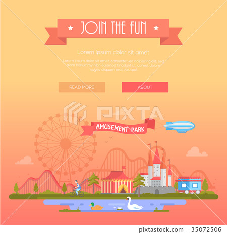 Join the fun - modern vector illustration 35072506