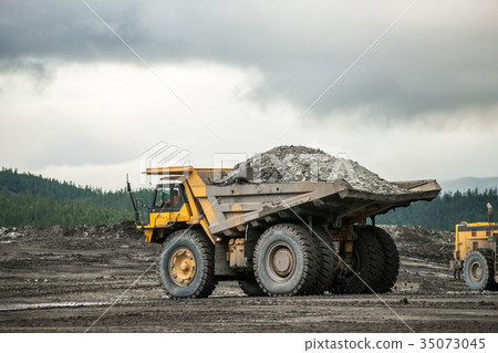 Production useful minerals. the dump truck 35073045