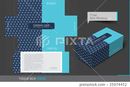 Download Tissue Box Template Concept Series Stock Illustration 35074452 Pixta