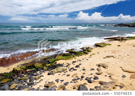 Famous Hookipa beach, popular surfing spot  35074833