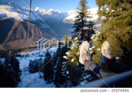 Cableway to to Zuruldi mount in Hatsvali Cableway to to Zuruldi mount in Hatsvali 35074994