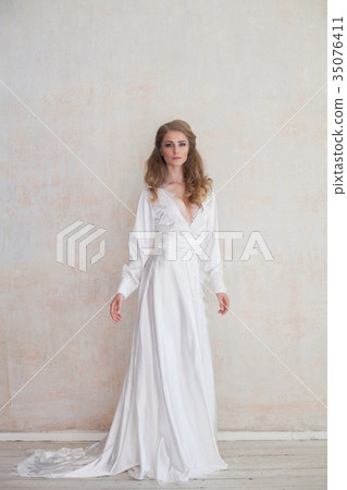 Portrait of a gentle girl in lingerie Portrait of a gentle girl in lingerie 35076411