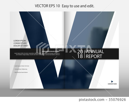 triangle annual report Brochure design template 35076926
