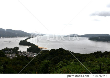 Amanohashidate in the rain 35076945
