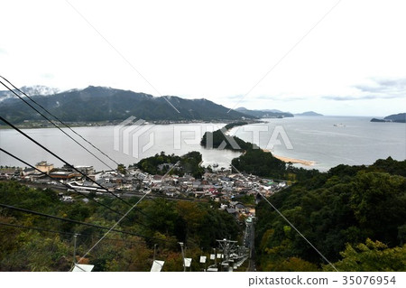 Amanohashidate in the rain 35076954