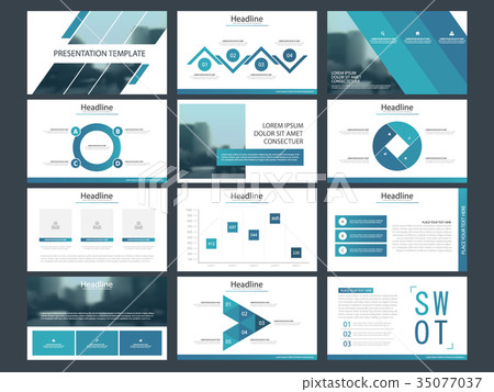 Blue circle presentation templates infographic Blue circle presentation templates infographic 35077037